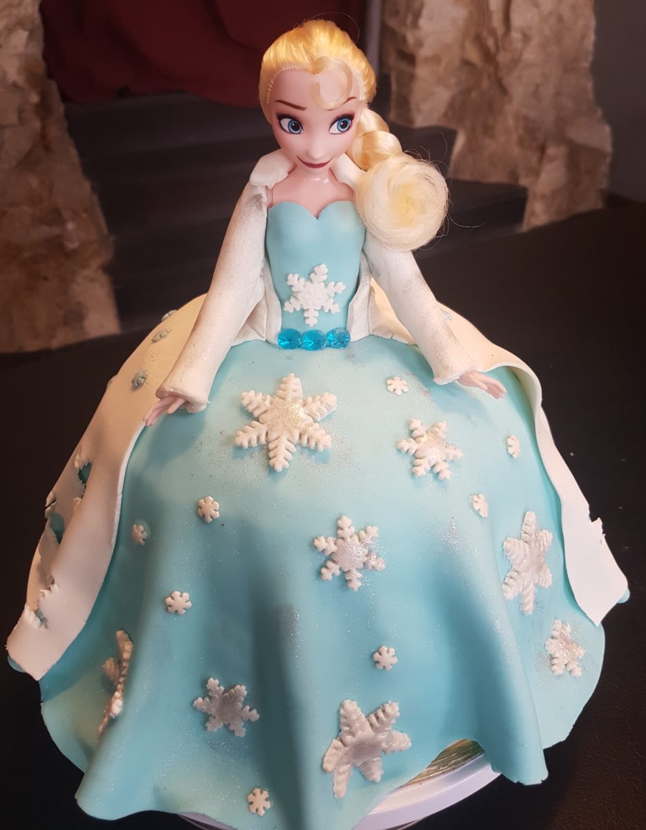 gateau personnalisé reine des neiges